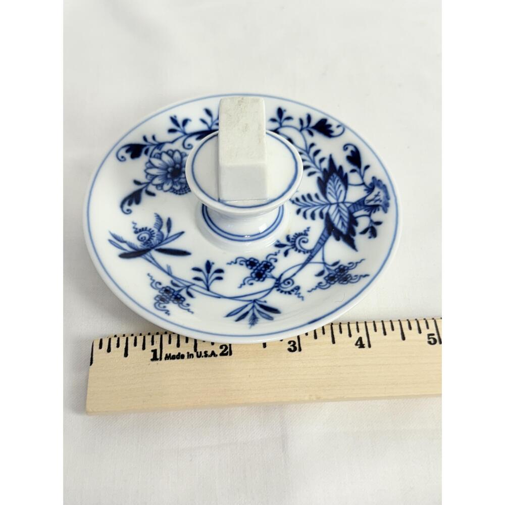 Antique Meissen Blue Onion Porcelain Matchbox Holder Traditional Germany - Picture 9 of 12